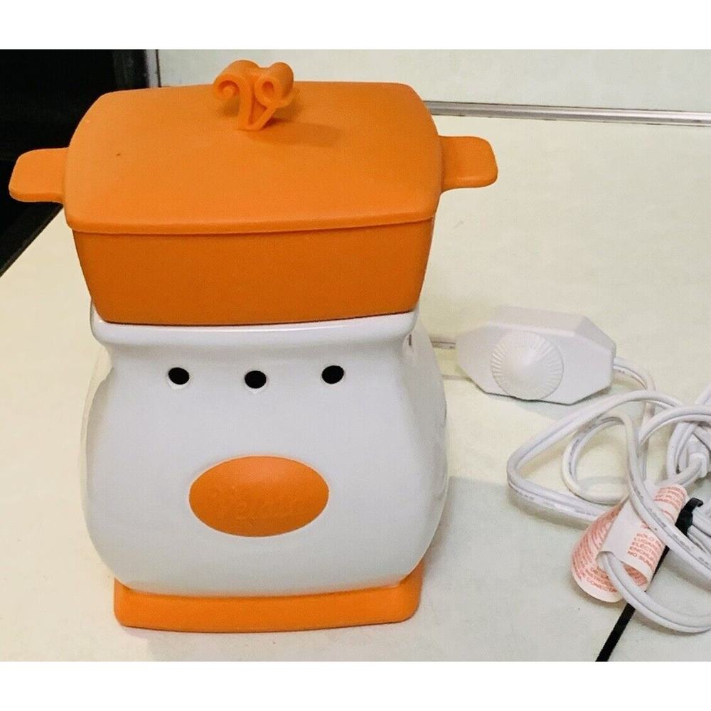 Velata Fun Fondue Warmer Clementine Curve Orange By Scentsy 2012 Tested